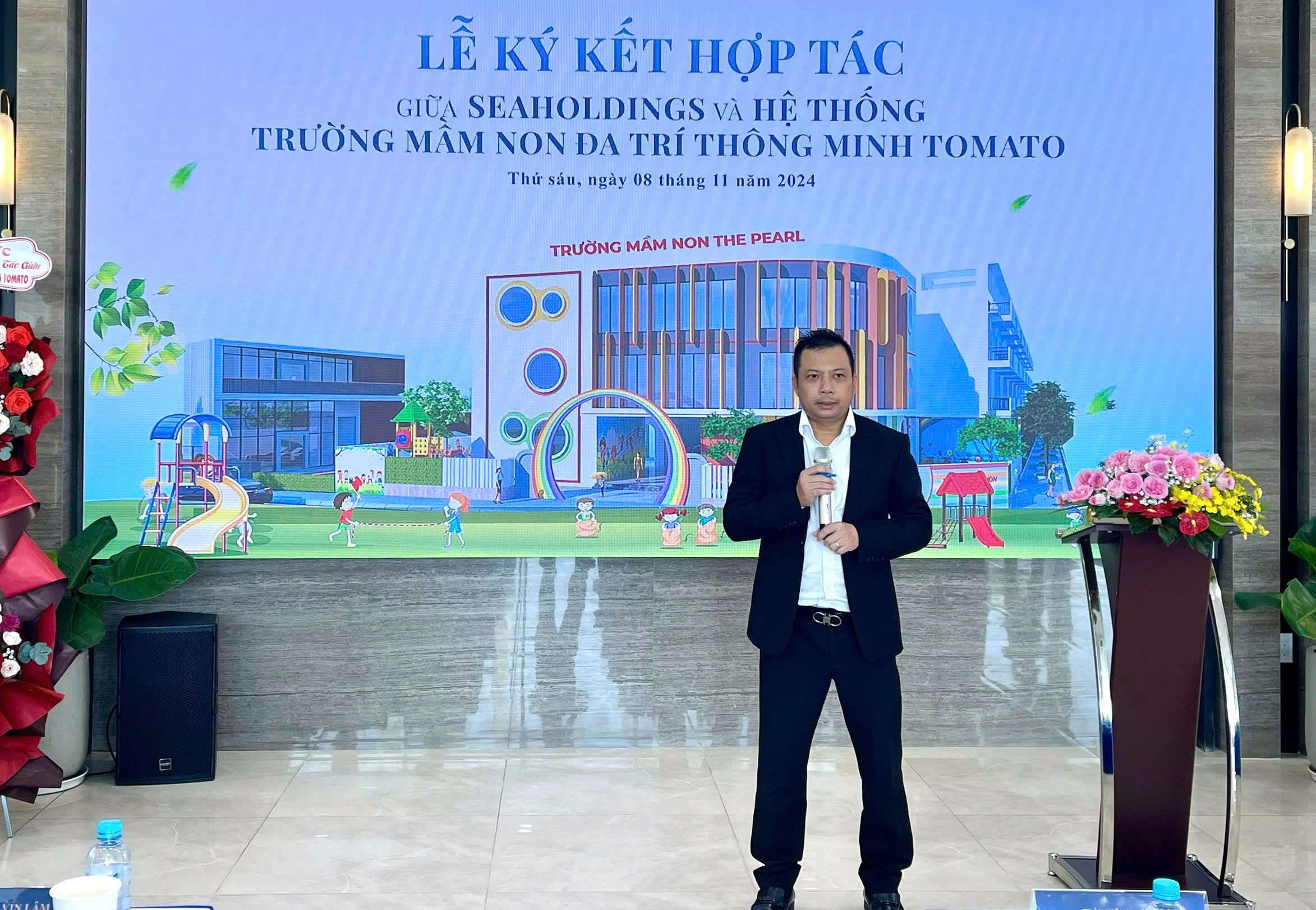 SEAHOLDINGS KÝ KẾT HỢP TÁC VỚI HỆ THỐNG TRƯỜNG MẦM NON ĐA TRÍ THÔNG MINH TOMATO THUỘC KHU DÂN CƯ THE PEARL RIVERSIDE 7 16 năm đồng hành, Seaholdings kiến tạo giá trị sống