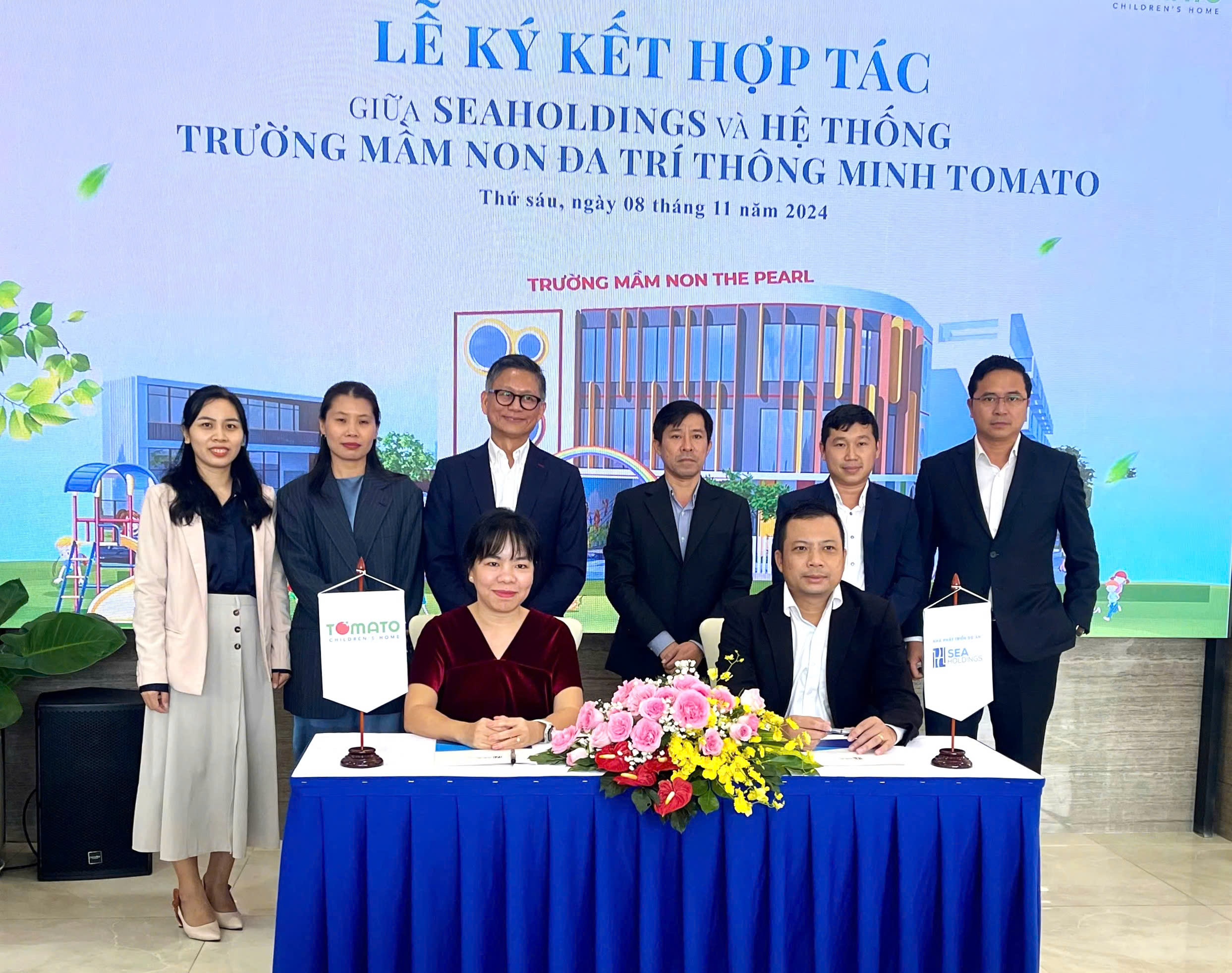 SEAHOLDINGS KÝ KẾT HỢP TÁC VỚI HỆ THỐNG TRƯỜNG MẦM NON ĐA TRÍ THÔNG MINH TOMATO THUỘC KHU DÂN CƯ THE PEARL RIVERSIDE 5 16 năm đồng hành, Seaholdings kiến tạo giá trị sống